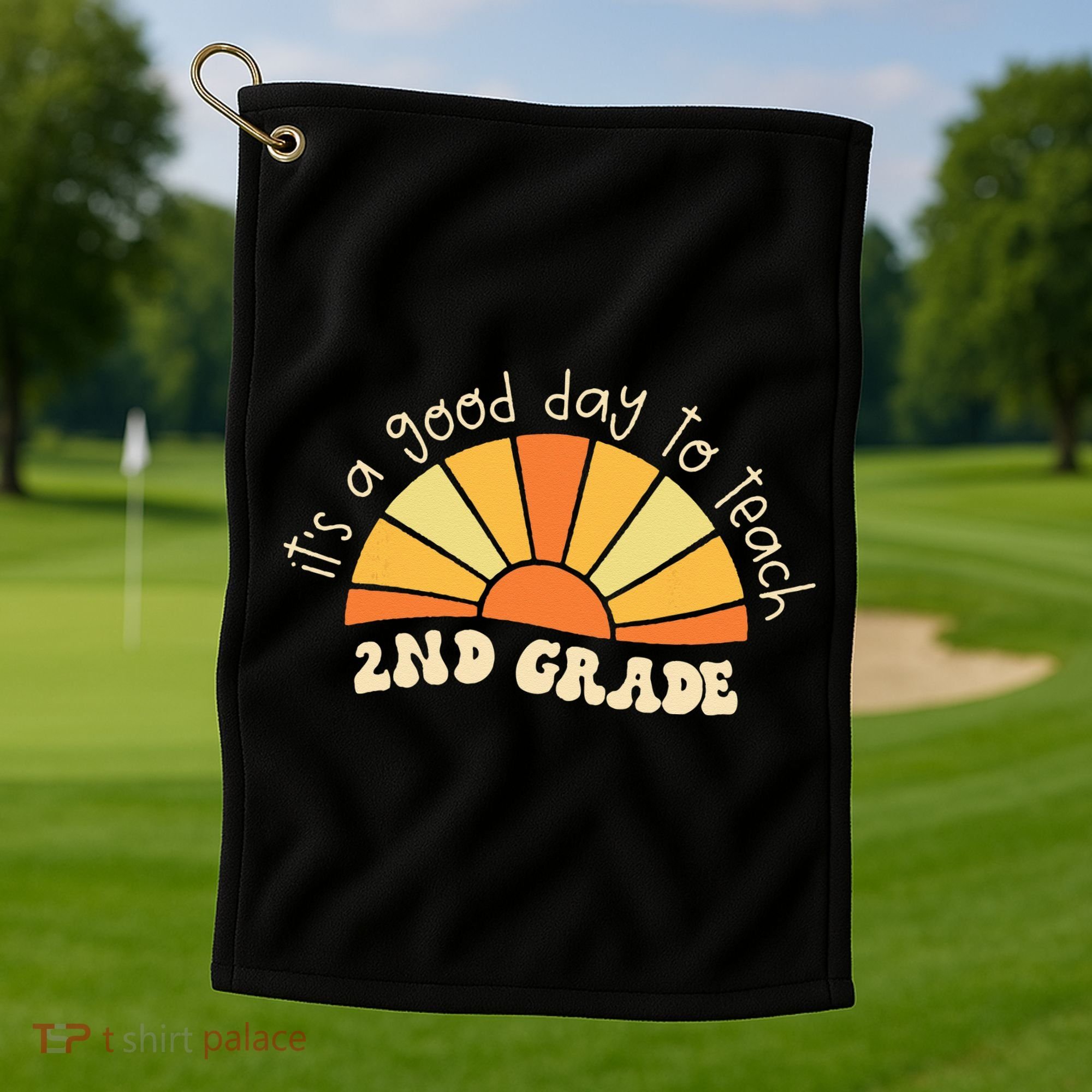 Retro Its Good Day To Teach 2nd Grade Teacher Back To School Golf Towel