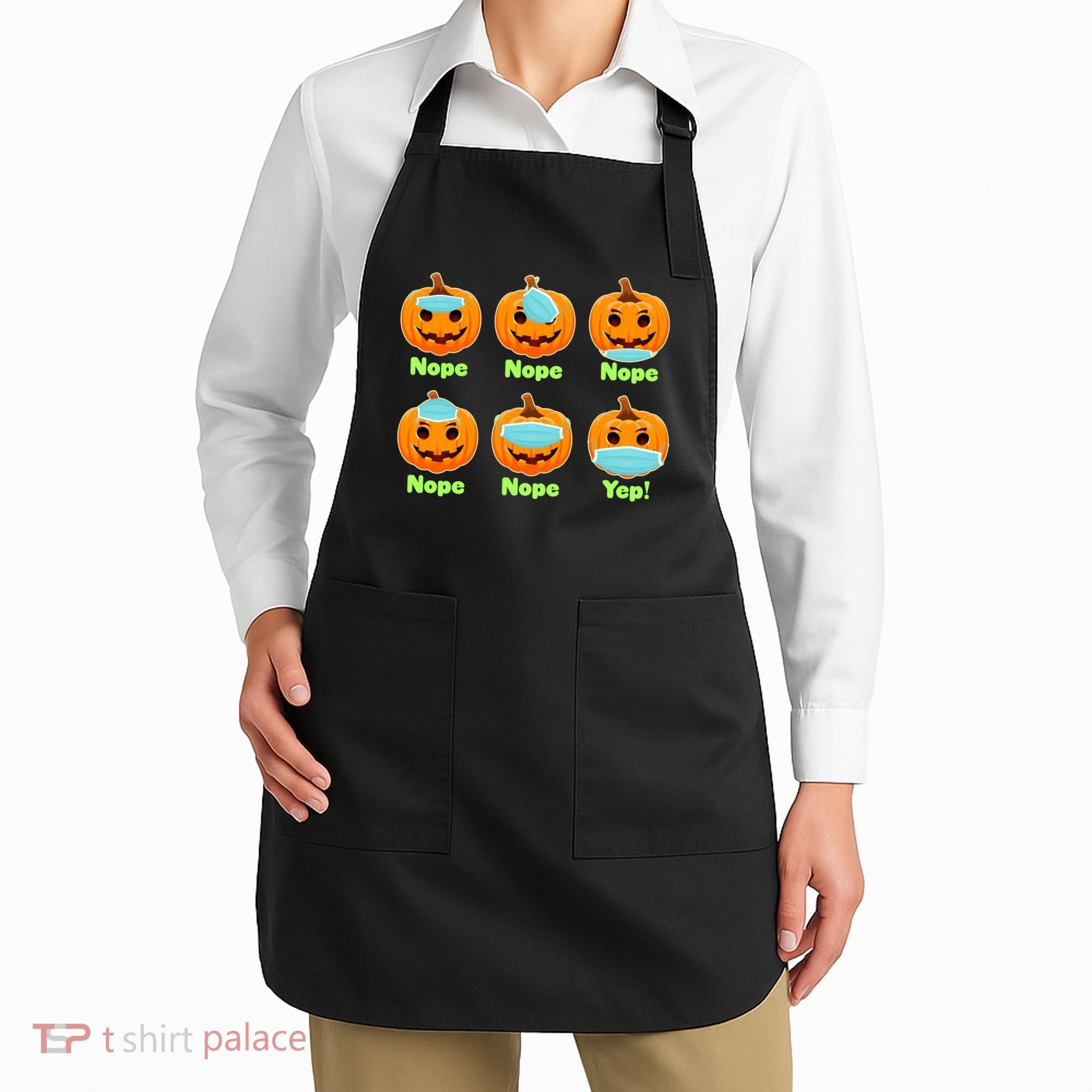 Right And Wrong Way To Wear Masks Pumpkins Apron