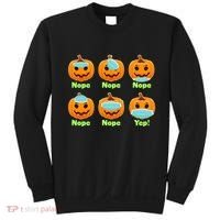 Right And Wrong Way To Wear Masks Pumpkins Sweatshirt thumb 0