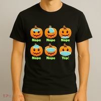 Right And Wrong Way To Wear Masks Pumpkins T-Shirt thumb 3
