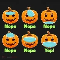 Right And Wrong Way To Wear Masks Pumpkins Ornament thumb 1