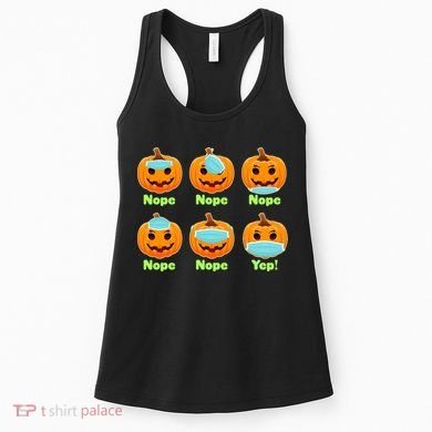 Right And Wrong Way To Wear Masks Pumpkins Women's Tank Top
