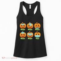 Right And Wrong Way To Wear Masks Pumpkins Women's Tank Top thumb 0