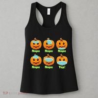 Right And Wrong Way To Wear Masks Pumpkins Women's Tank Top thumb 3