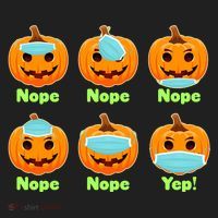 Right And Wrong Way To Wear Masks Pumpkins Hat thumb 2