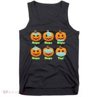 Right And Wrong Way To Wear Masks Pumpkins Tank Top thumb 0