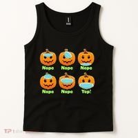 Right And Wrong Way To Wear Masks Pumpkins Tank Top thumb 2