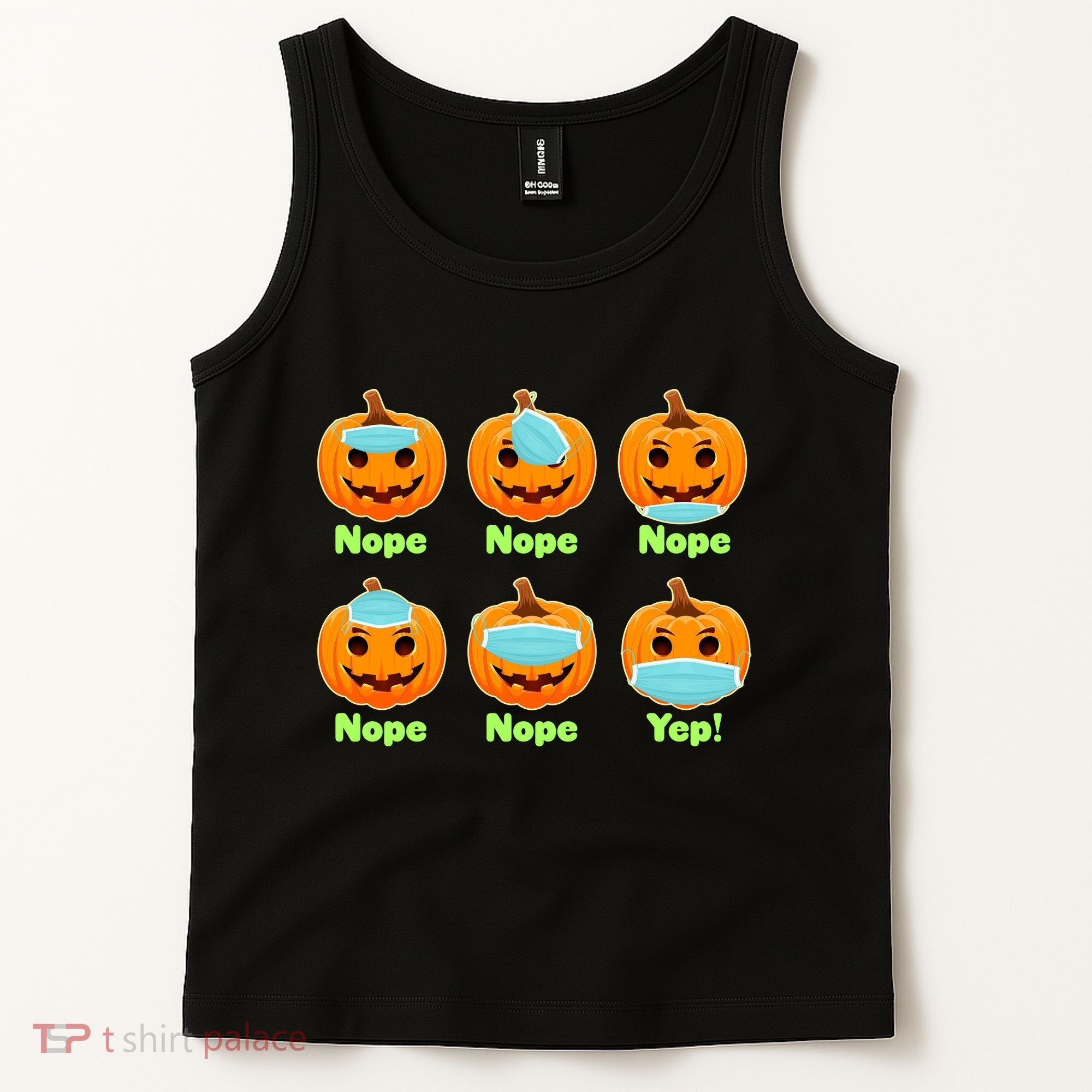 Right And Wrong Way To Wear Masks Pumpkins Tank Top