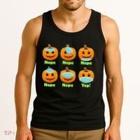 Right And Wrong Way To Wear Masks Pumpkins Tank Top thumb 3