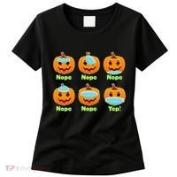 Right And Wrong Way To Wear Masks Pumpkins Women's T-Shirt thumb 0