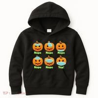 Right And Wrong Way To Wear Masks Pumpkins Kids Hoodie thumb 0