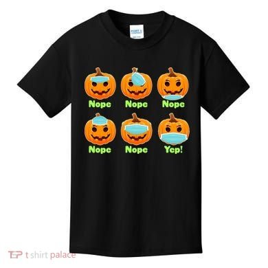 Right And Wrong Way To Wear Masks Pumpkins Kids T-Shirt
