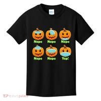 Right And Wrong Way To Wear Masks Pumpkins Kids T-Shirt thumb 0