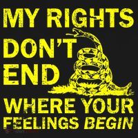 Rights Don't End Where Feelings Begin Backpack thumb 2