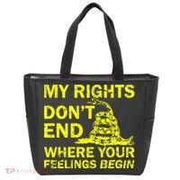 Rights Don't End Where Feelings Begin Tote Bag thumb 0