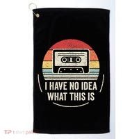 Retro I Have No Idea What This Is Kids Funny Cassette Golf Towel thumb 0