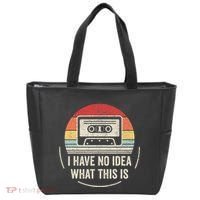 Retro I Have No Idea What This Is Kids Funny Cassette Tote Bag thumb 0