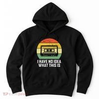 Retro I Have No Idea What This Is Funny Cassette Hoodie thumb 0