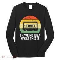 Retro I Have No Idea What This Is Funny Cassette Long Sleeve Shirt thumb 0