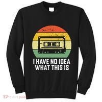 Retro I Have No Idea What This Is Funny Cassette Sweatshirt thumb 0