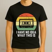 Retro I Have No Idea What This Is Funny Cassette T-Shirt thumb 3