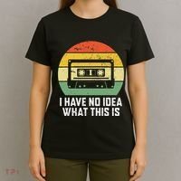 Retro I Have No Idea What This Is Funny Cassette T-Shirt thumb 4