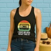 Retro I Have No Idea What This Is Funny Cassette Women's Tank Top thumb 2