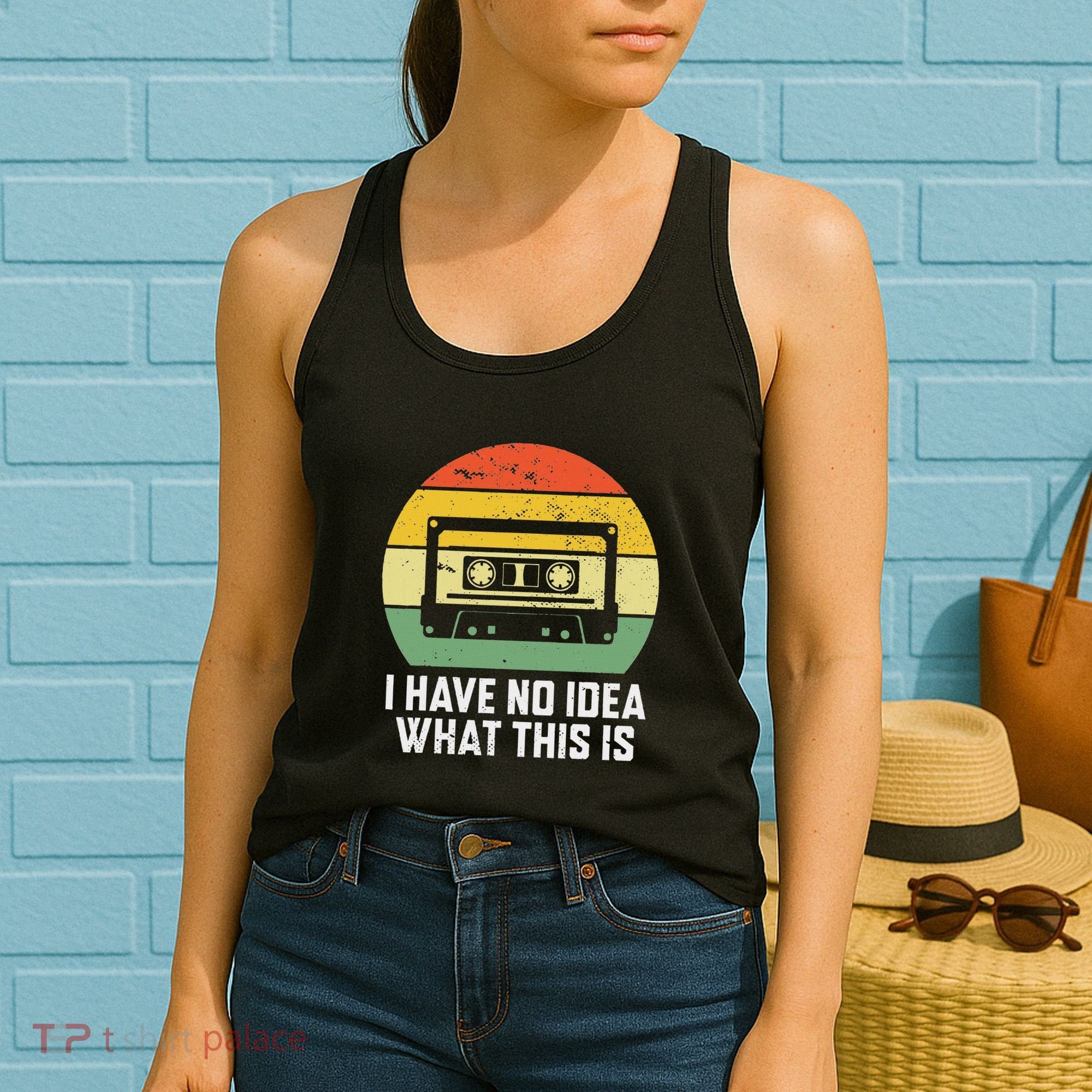 Retro I Have No Idea What This Is Funny Cassette Women's Tank Top