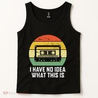 Retro I Have No Idea What This Is Funny Cassette Tank Top thumb 2