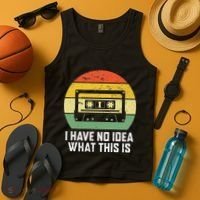 Retro I Have No Idea What This Is Funny Cassette Tank Top thumb 4