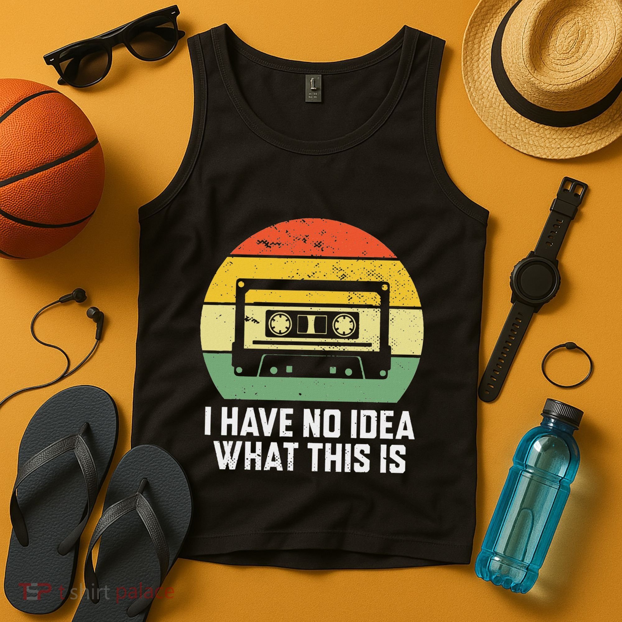 Retro I Have No Idea What This Is Funny Cassette Tank Top