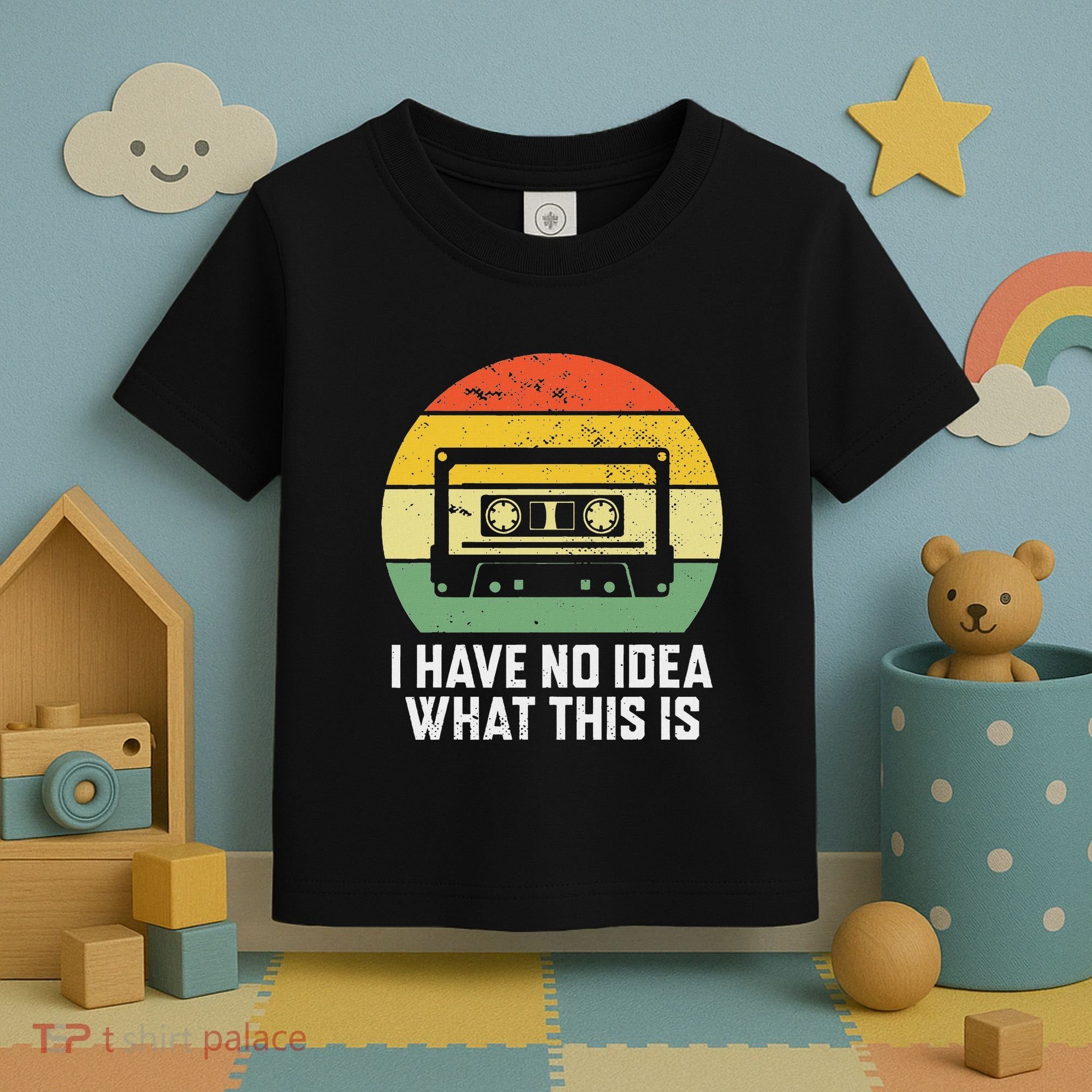 Retro I Have No Idea What This Is Funny Cassette Toddler T-Shirt
