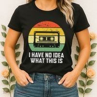 Retro I Have No Idea What This Is Funny Cassette Women's T-Shirt thumb 2