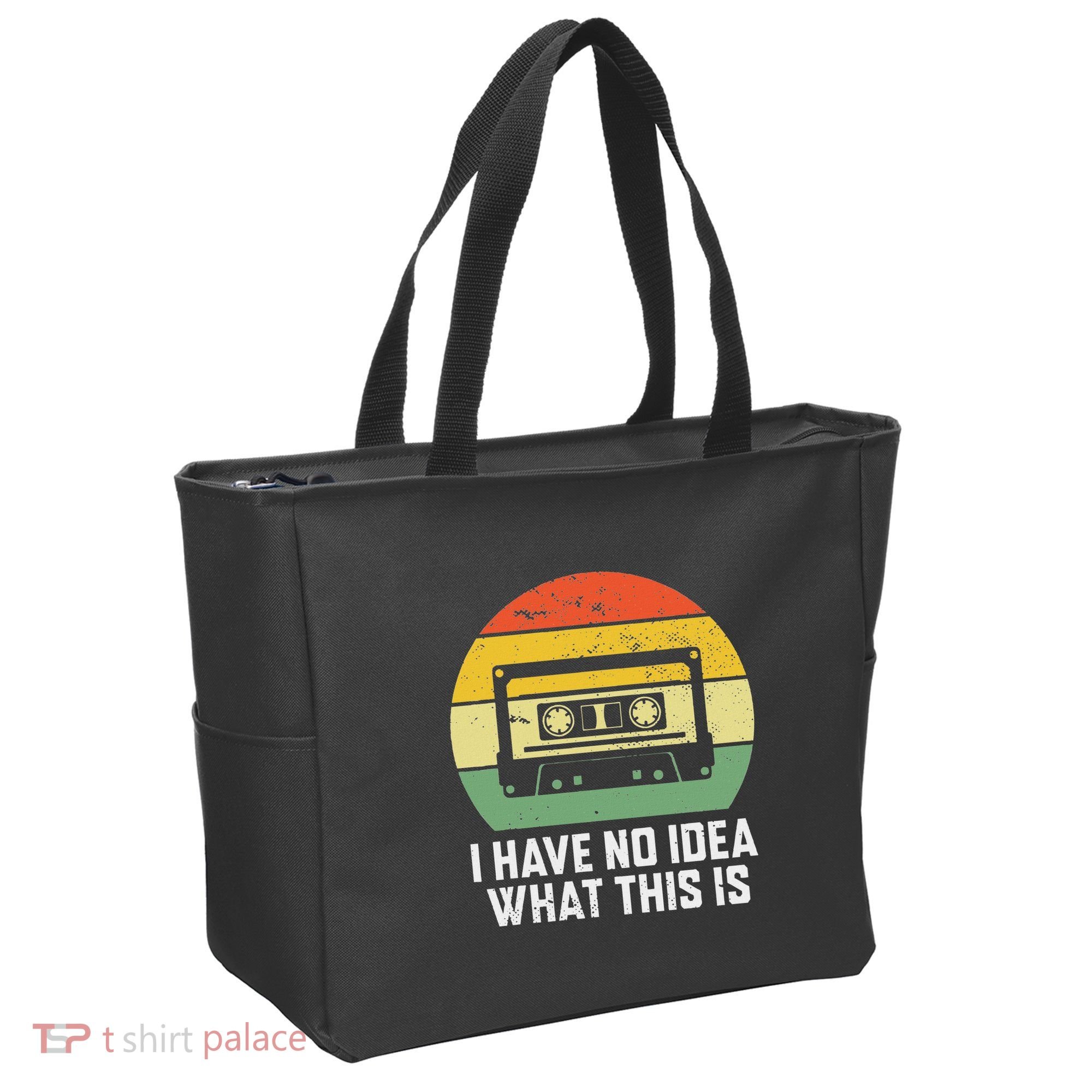 Retro I Have No Idea What This Is Funny Cassette Tote Bag