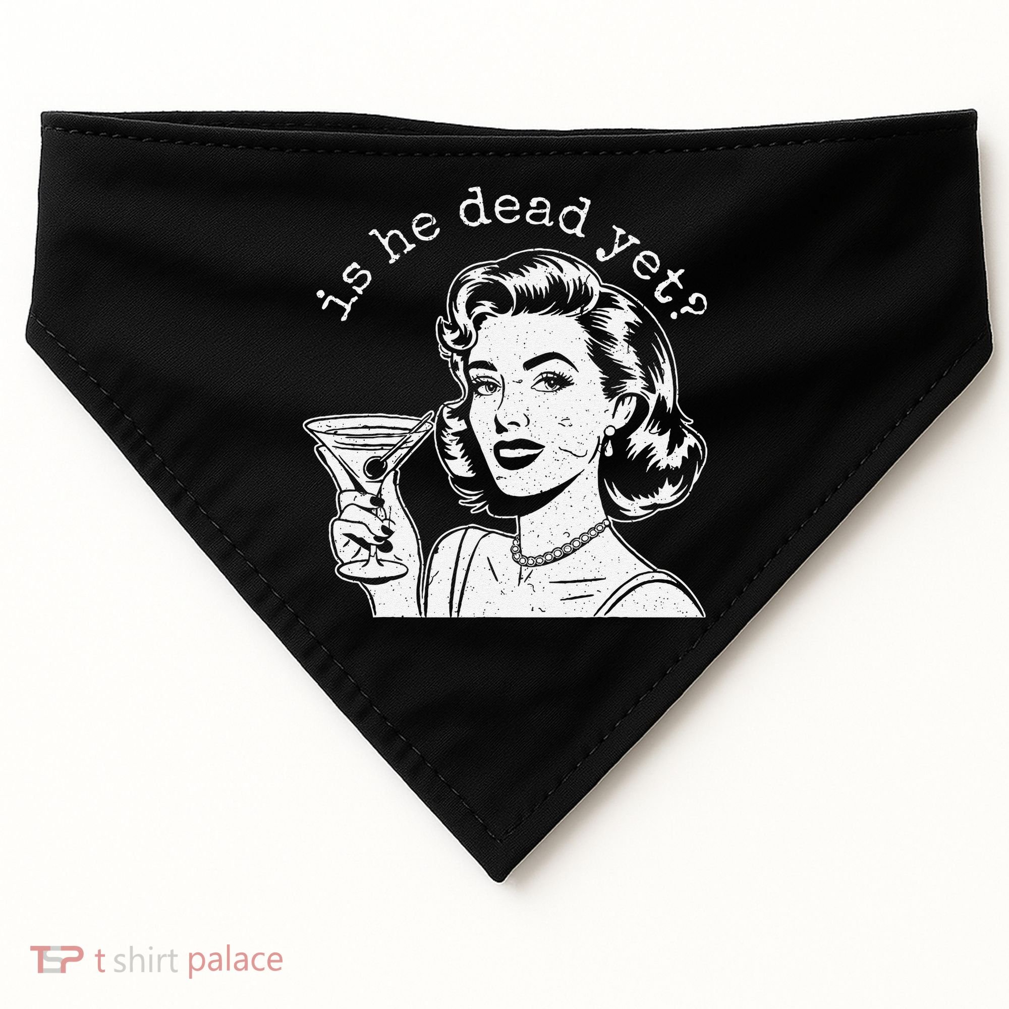 Retro Is He Dead Yet Anti Fascism USA-Made Doggie Bandana