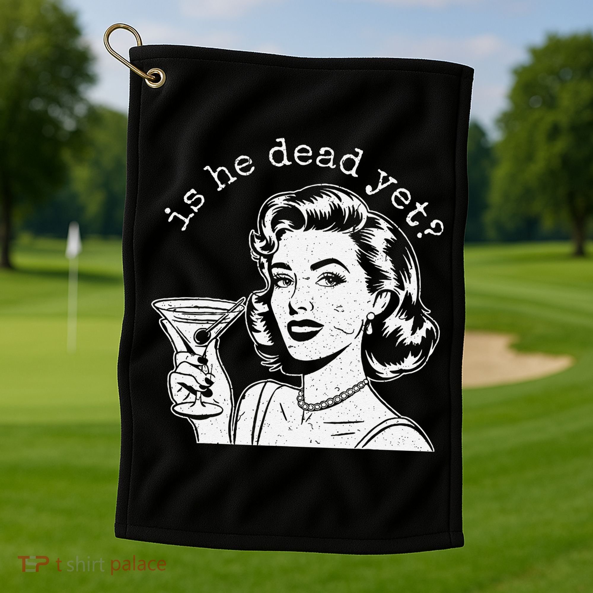 Retro Is He Dead Yet Anti Fascism Golf Towel