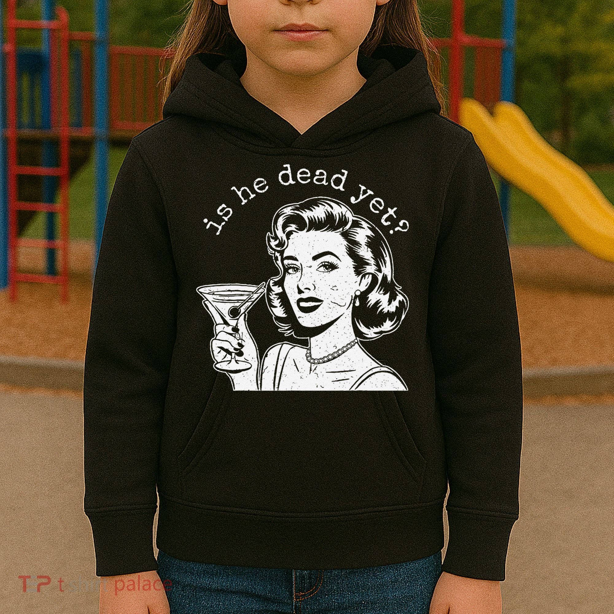 Retro Is He Dead Yet Anti Fascism Kids Hoodie