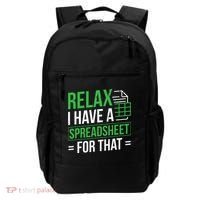Relax I Have Spreadsheet For That Accountant Spreadsheet Backpack thumb 0