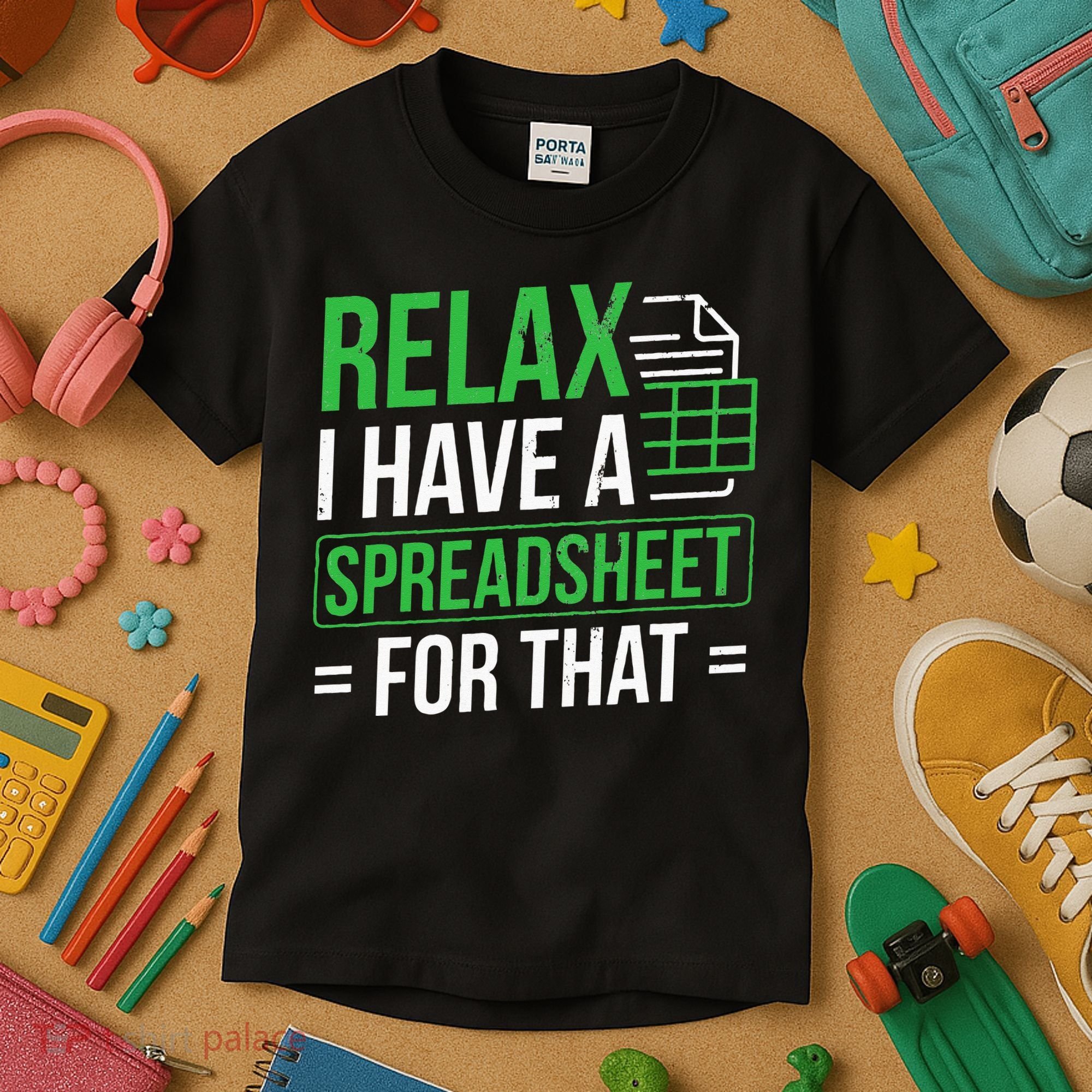 Relax I Have Spreadsheet For That Accountant Spreadsheet Kids T-Shirt