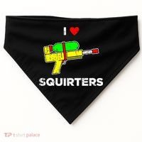 Retro I Heart Squirters Funny I Love Squirters USA-Made Doggie Bandana thumb 0