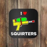 Retro I Heart Squirters Funny I Love Squirters Coaster thumb 0