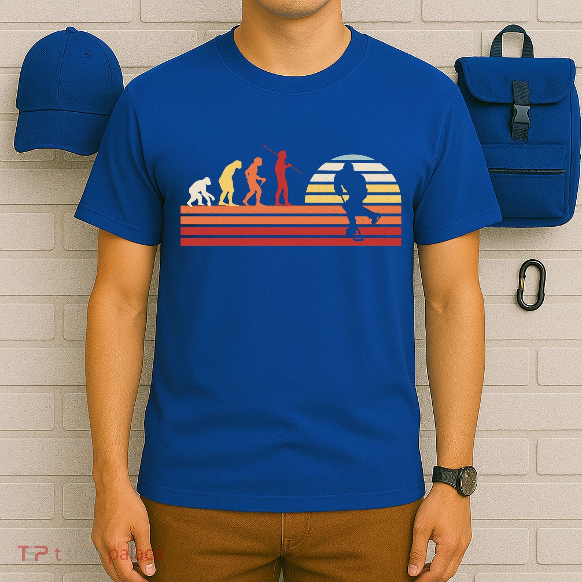 Retro Ice Hockey Player Gift Vintage Hockey Gift T-Shirt