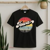 Retro Iowa Home State IA Cool 70s Style Sunset T-Shirt thumb 2