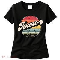 Retro Iowa Home State IA Cool 70s Style Sunset Women's T-Shirt thumb 0