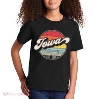Retro Iowa Home State IA Cool 70s Style Sunset Kids T-Shirt thumb 2