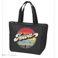 Retro Iowa Home State IA Cool 70s Style Sunset Tote Bag thumb 3