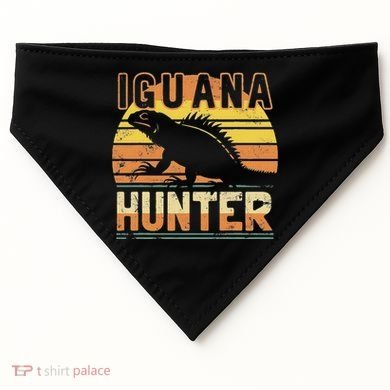 Retro Iguana Hunter USA-Made Doggie Bandana