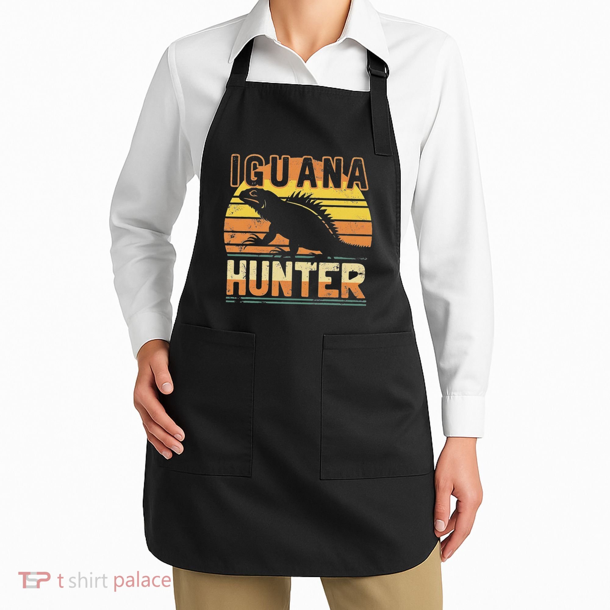 Retro Iguana Hunter Apron