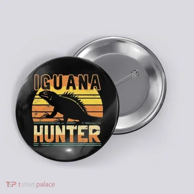 Retro Iguana Hunter Button