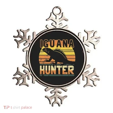Retro Iguana Hunter Ornament